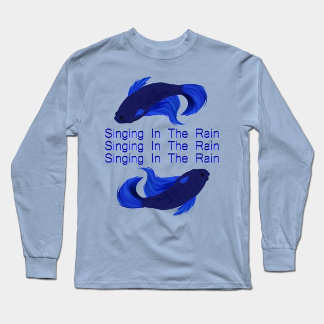 Singing In The Rain Long Sleeve T-Shirt by ShinyBat